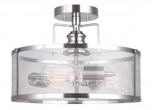  ISF626A03BN - Beckett 3 Light Semi Flush, Nickel Finish