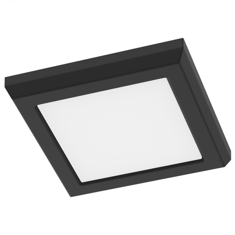 Blink Performer - 8 Watt LED; 5 Inch Square Fixture; Black Finish; 5 CCT Selectable