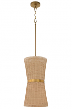 Quorum 6123-2-47 - FAIRVIEW 2 LIGHT PENDANT - BRUSHED BRASS