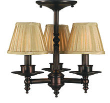  2516 SBR - 3-Light Siena Bronze Sheraton Flush / Semi-Flush Mount