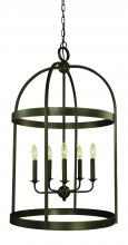  5645 IRON - 5-Light Iron Heidelberg Foyer Chandelier