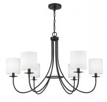  M100117MBK - 6-Light Chandelier in Matte Black