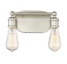  M80011BN - 2-Light Bathroom Vanity Light in Brushed Nickel