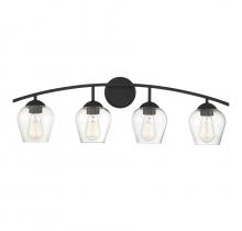  M80033MBK - 4-Light Bathroom Vanity Light in Matte Black