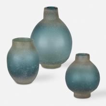  18844 - Mercede Weathered Blue-Green Vases S/3