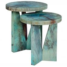  25497 - Nadette Blue Nesting Tables, S/2