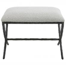  23750 - Brisby Gray Fabric Small Bench