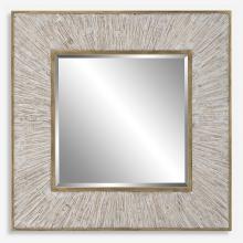  09854 - Wharton Whitewashed Square Mirror