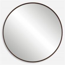  09869 - Eden Mahogany Round Mirror