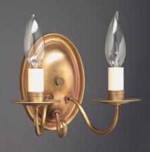  129-DB-LT2 - Wall Sconce 2 J-Arm Dark Brass 2 Candelabra Sockets