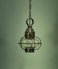  2522-DB-MED-CLR - Caged Onion Hanging Dark Brass Medium Base Socket Clear Glass