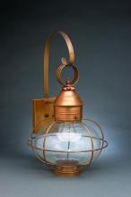 Northeast Lantern 2541-DB-MED-CLR - Caged Onion Wall Dark Brass Medium Base Socket Clear Glass