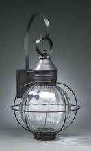  2841-VG-MED-CLR - Caged Round Wall Verdi Gris Medium Base Socket Clear Glass