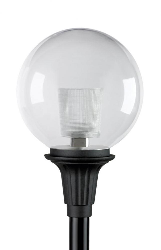 PARK PLACE, STYLE "B"  BLACK, CLEAR GLOBE 18", SOCKET ONLY