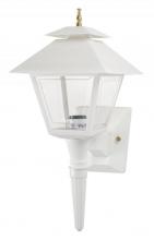  105-WH - COLONIAL WALL LANTERN WHITE W/CLEAR BEVELED LENS