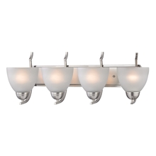  1464BB/20 - Thomas - Kingston 4-Light Vanity Light in Brushed Nickel with White Glass