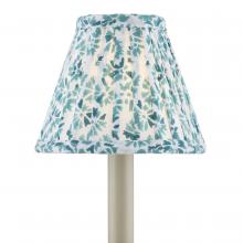  0900-0011 - Block Print Green Pleated Chandelier Shade