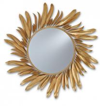  1108 - Folium Round Gold Mirror