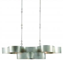 Currey 9000-0372 - Grand Lotus Silver Oval Chandelier