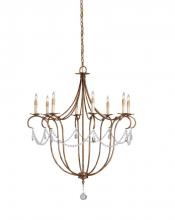  9881 - Crystal Lights Large Gold Chandelier